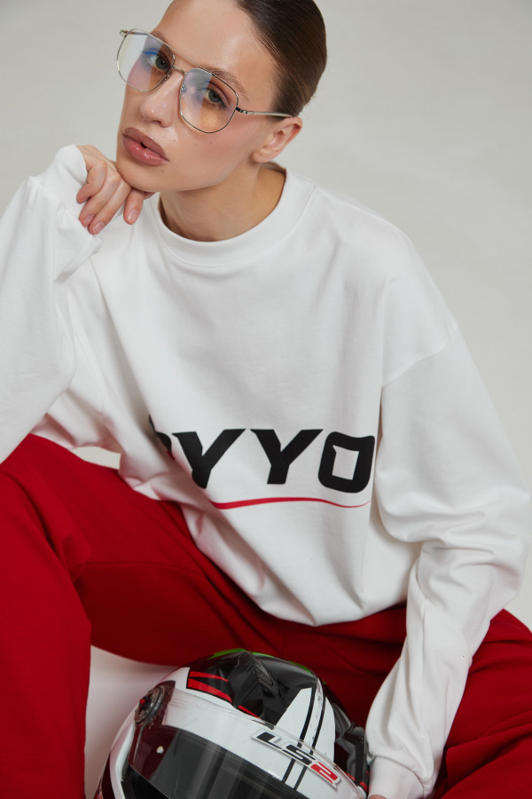 Лонгслив OYYO RACER RED белый S