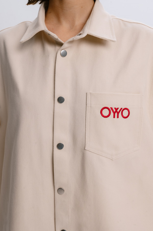 Рубашка OYYO «Тишина силы» База капучино XS-S