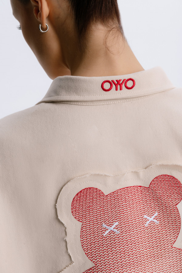 Рубашка OYYO «Тишина силы» капучино XL