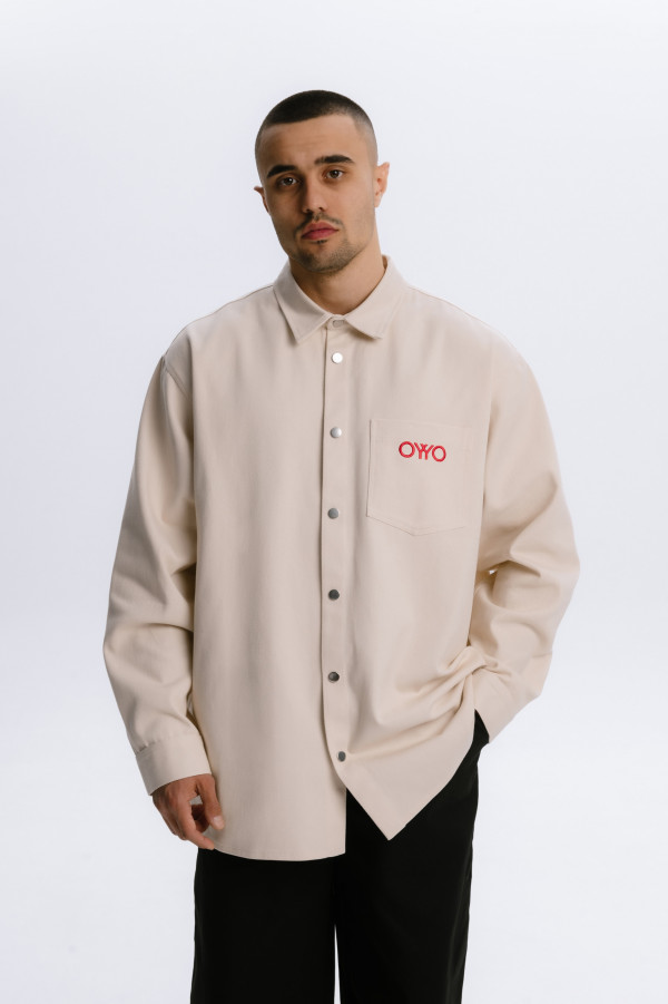 Рубашка OYYO «Тишина силы» капучино XL