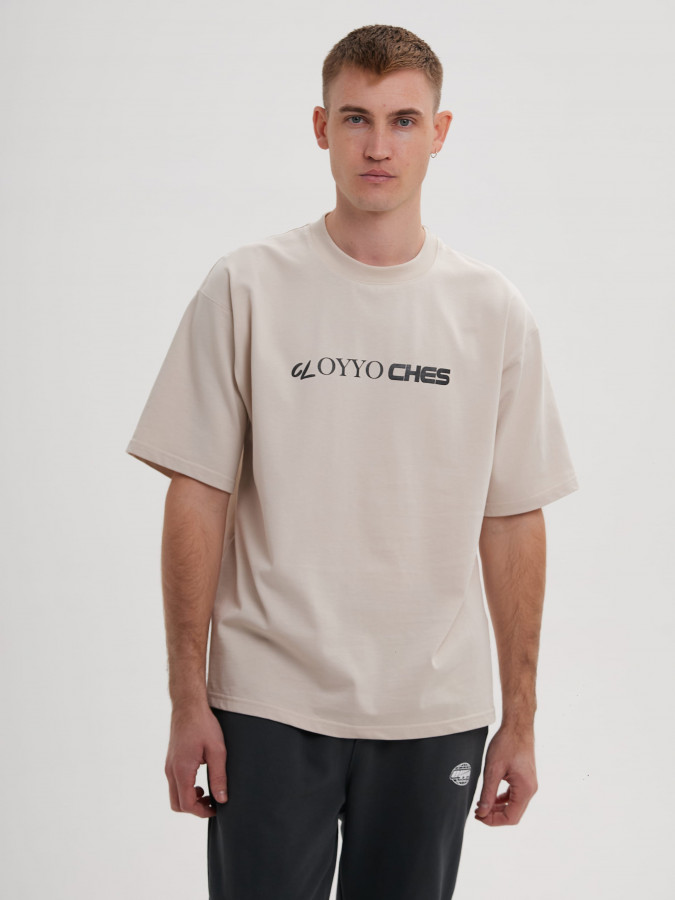 Футболка OYYO CLOTHES бежевая M