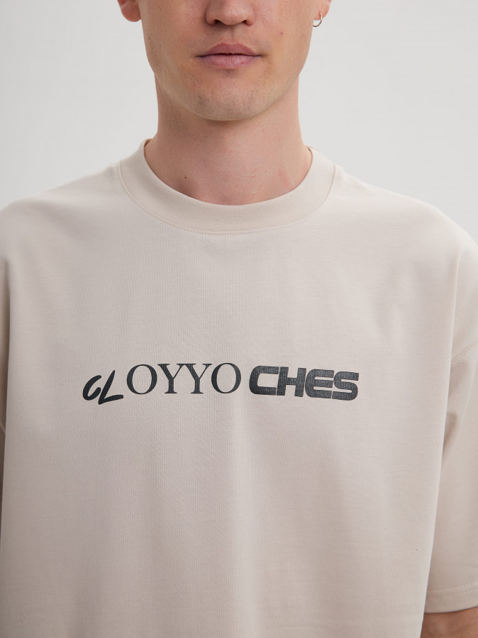 Футболка OYYO CLOTHES бежевая M