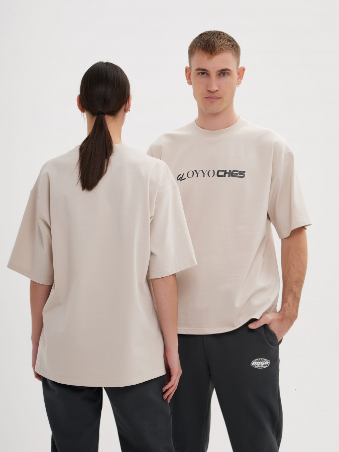Футболка OYYO CLOTHES бежевая M