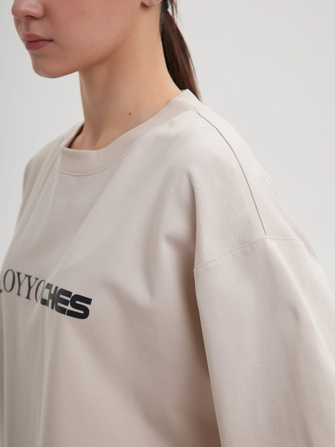 Футболка OYYO CLOTHES бежевая M