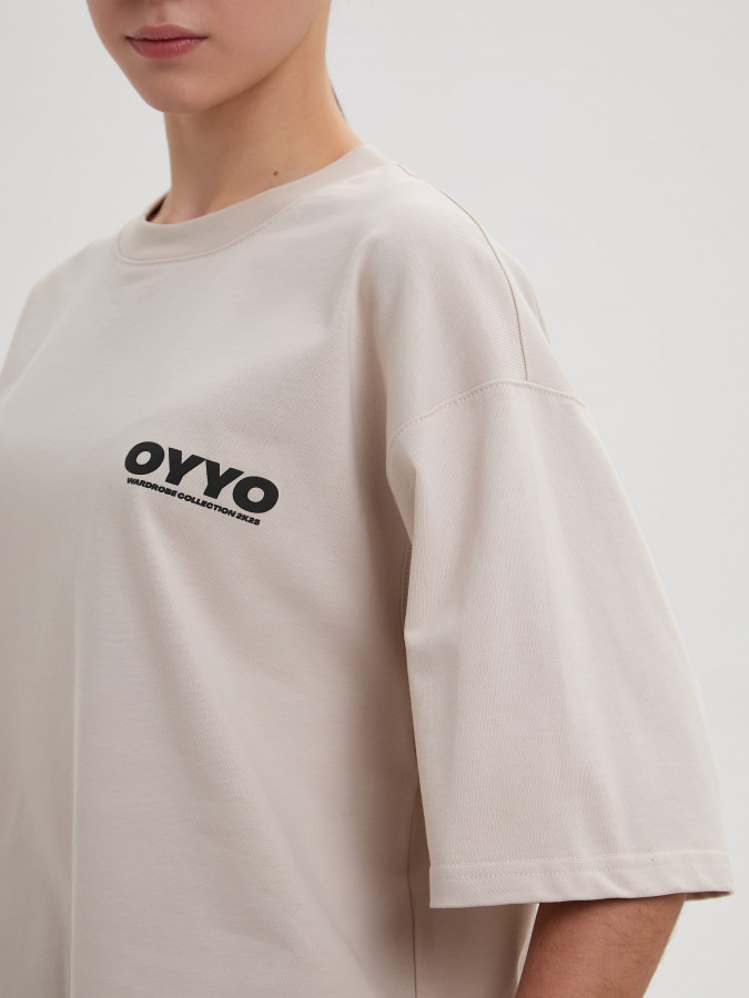 Футболка OYYO 2K25 бежевая M