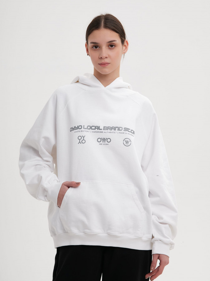Худи OYYO LOCAL белый (L)
