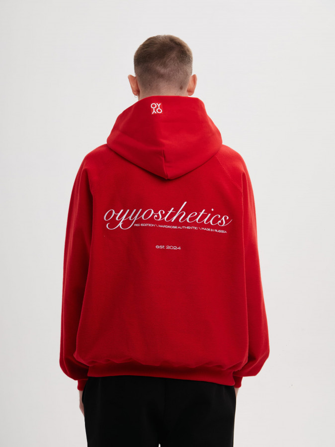 Худи красный OYYOSTHETICS REVERSE (M)