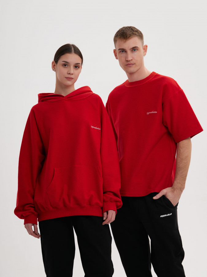Худи красный OYYOSTHETICS REVERSE (M)